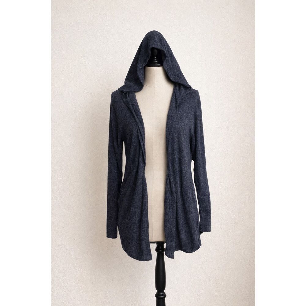 Soft Joie Hooded Open Front Cardigan Women’s Size XS Gray Lightweight